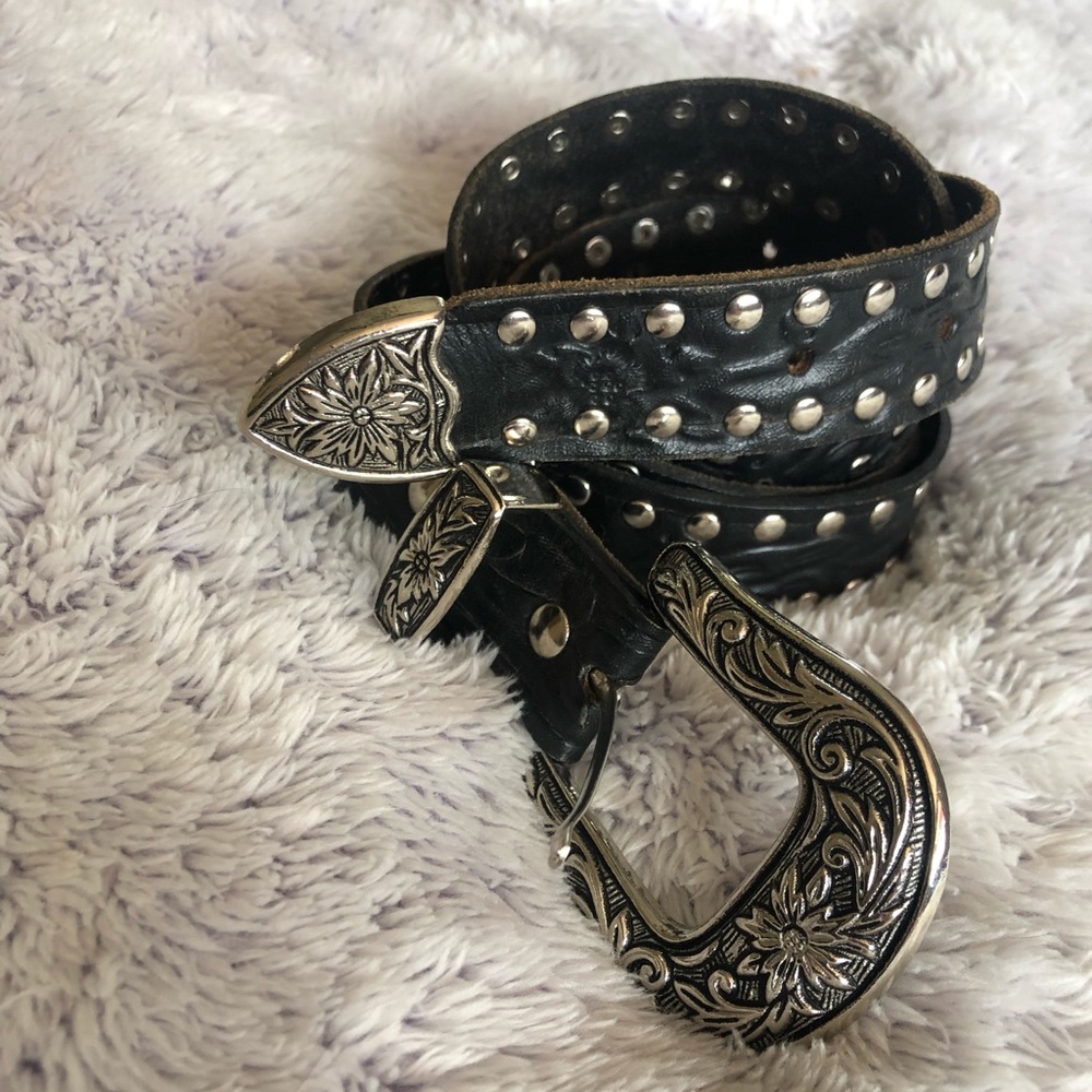 Spell and the gypsy black leather belt